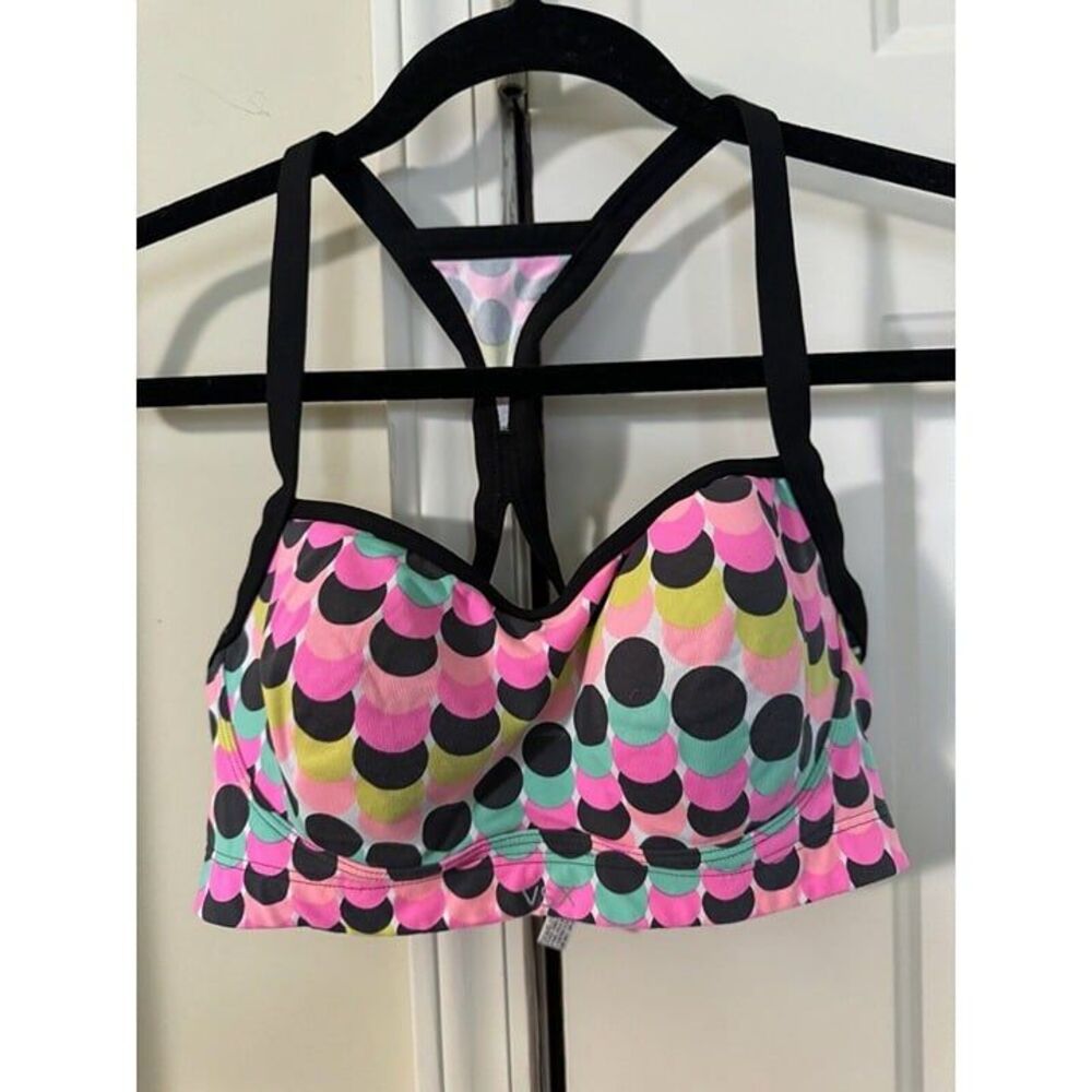 Victoria's Secret Angel VSX Molded Push Up Sports Bra Size 32D Black